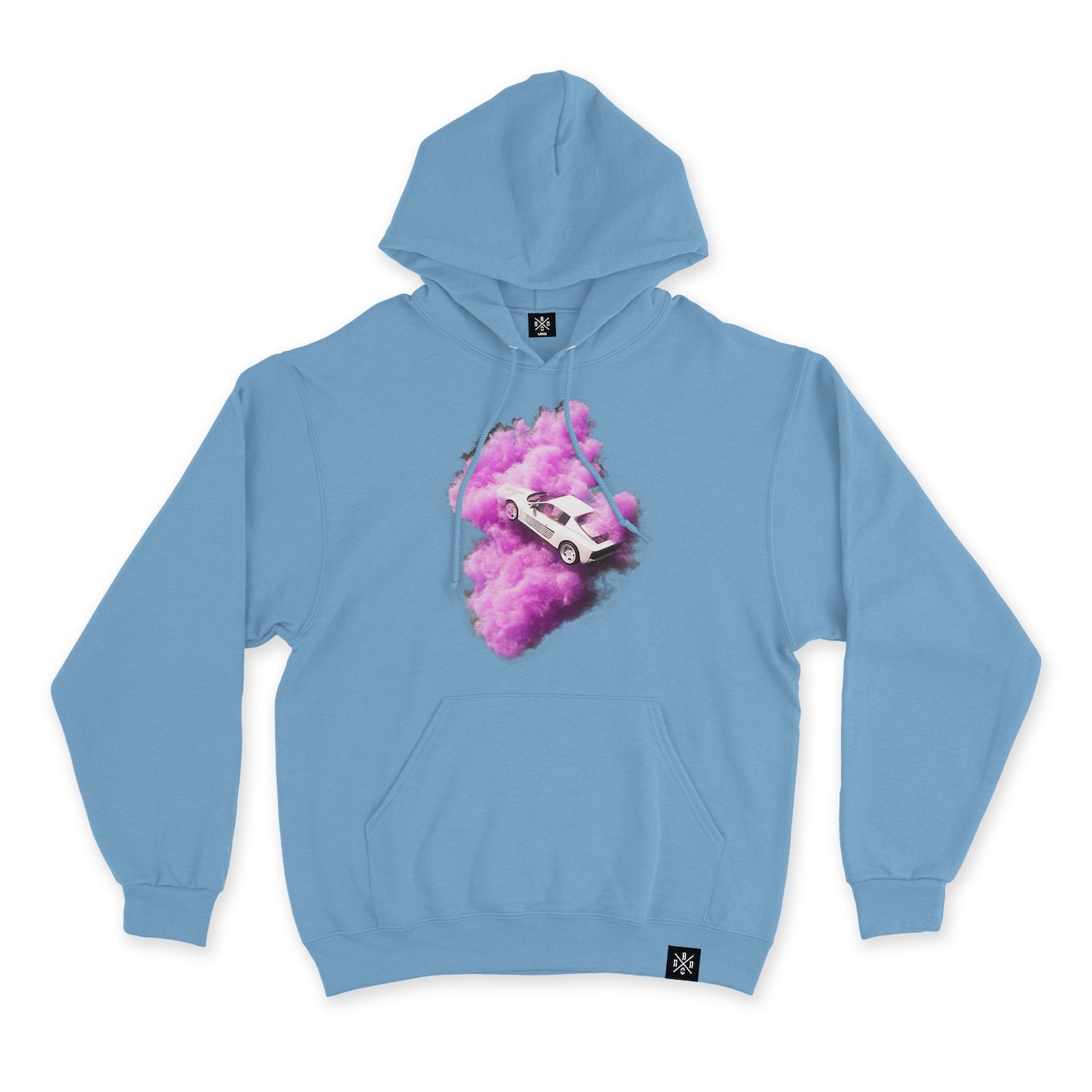 Crash Hoodie BabyBlue Front MAMPICI