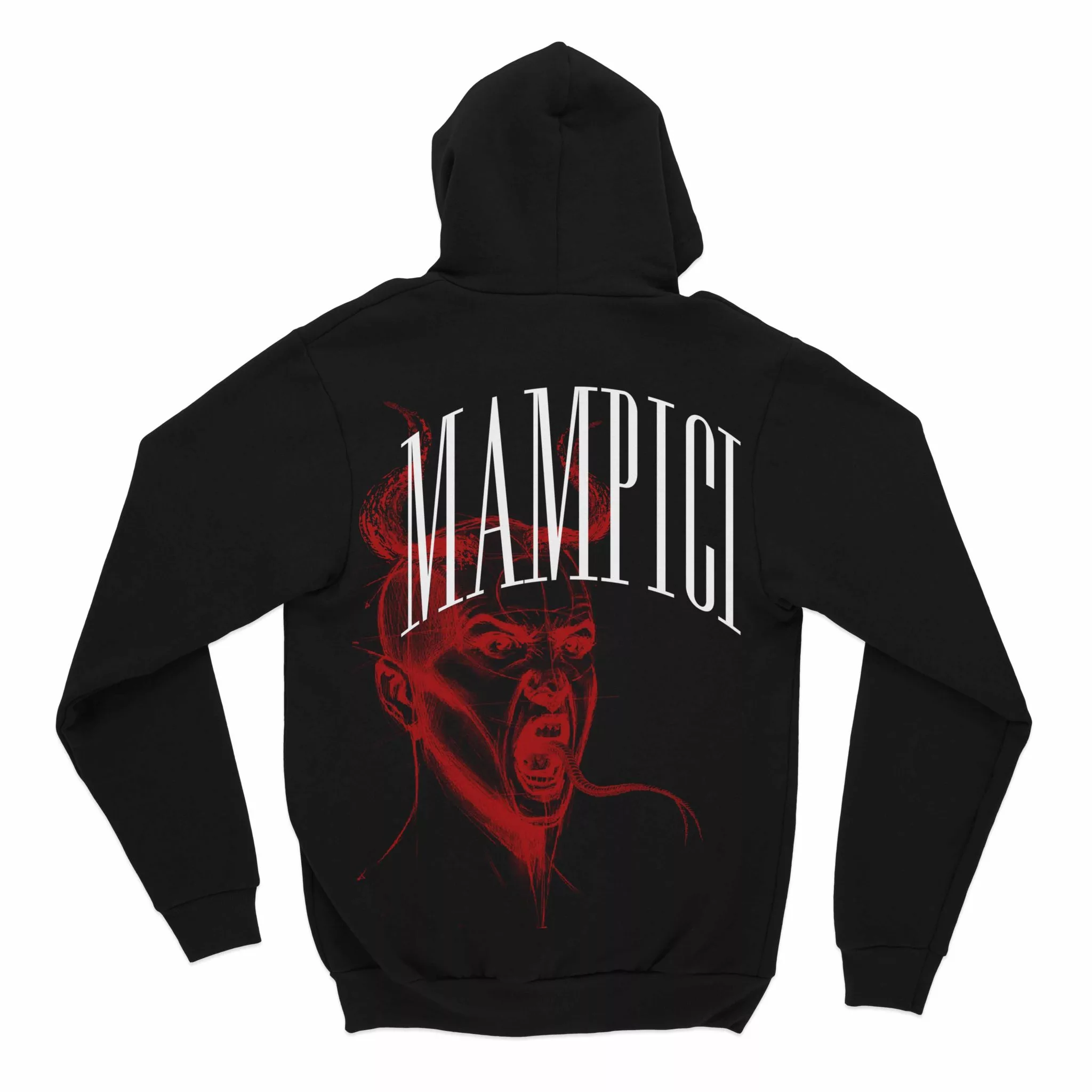 Satanaaa Hoodie Black Back MAMPICI