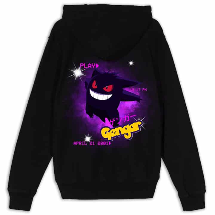 Gengar Hoodie Black Back MAMPICI